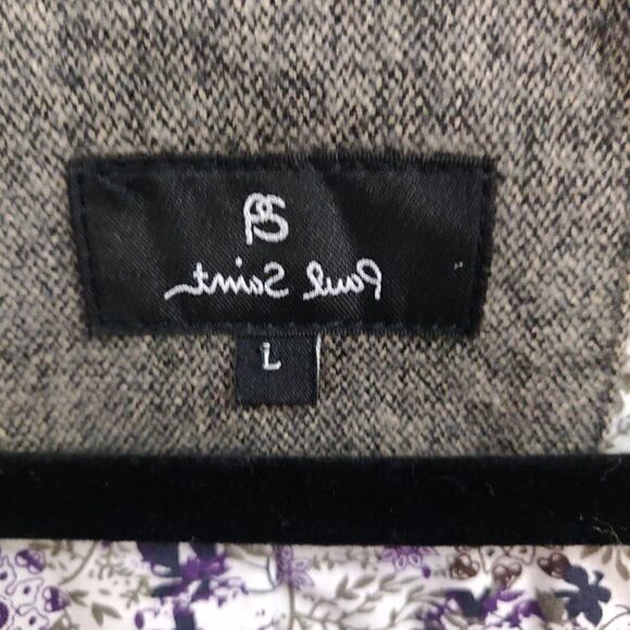 Paul Saint Brown Gray 100% cotton button down blazer suit jacket size L - Picture 11 of 11